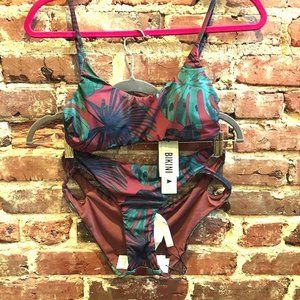 SOLD Bikini Lab Palm Print Suit